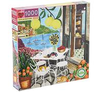 eeBoo- eeBoo's and Love Cats in Positano Piece Square Adult Jigsaw Rompecabezas de 1000 Piezas de cartón Reciclado - Puzzle sobre Gatos en Reposo, Multicolor, 1 EA (PZTCPT)