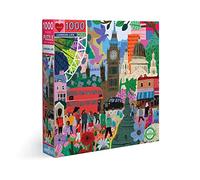 eeBoo- eeBoo's and Love Piece Square Jigsaw Monika uzzle London Life-Puzzle de cartón Reciclado para Adultos (1000 Piezas), Color Negro, 1 EA (PZTLDL)