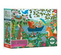 eeBoo: Garden Animals - 20 Piece Puzzle - 11x15 Jigsaw, Big Oversized Pieces, Co