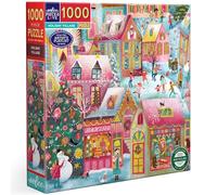 eeBoo Holiday Village 1000 Pieza-Puzzle Adulto de Cartón Reciclado Sumérgete en la Magia de Navidad, PZTHYV