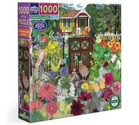eeBoo jardín escandinavo Puzzle Adulto 1000 Piezas de cartón Reciclado y Tinta Vegetal, 23" x 23" (PZT115)