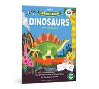 Eeboo: Learn to Draw - Dinosaures - Gua de dibujo 50+ Pegatizaciones Lecciones paso a paso Formas simples en Simples Steps Kids 5+