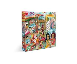 eeBoo Life Piece, 1 EA Puzzle 1000 Piezas de cartón Reciclado para Adultos, recorre la Ciudad de Berlín, Multicolor (PZTBRL)