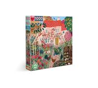 eeBoo pour Gato,Perro English Cottage-Puzzle para Adultos (1000 Piezas), diseño de Invernadero inglés en Todo su esplendor, 58,5 x 58,5 cm, Color Multicolor. (PZTCGE)