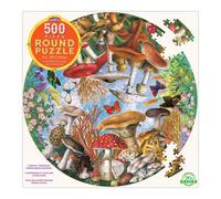 eeBoo: Piece and Love Mushrooms and Butterflies Rompecabezas circular de 500 piezas Rompecabezas para adultos y familias Incluye piezas brillante
