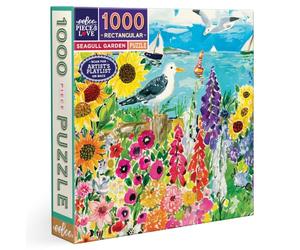 eeBoo: Piece and Love Seagull Garden - Rompecabezas Rectangular de 1000 Piezas para Adultos y familias, Incluye Piezas Brillantes y Resistentes y Polvo de Rompecabezas mínimo