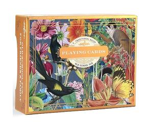 eeBoo Piece & Love: Juego de cartas Garden of Eden - Incluye 2 - 52 barajas de cartas, barajas tradicionales con hermosas obras de arte y bordes dorados