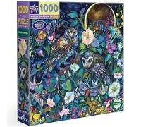eeBoo- Piece & Love: Moon Garden-1000 pc Puzzle de 1000 Piezas de jardín Escena Nocturna Florida a la luz de la Luna-Dimensiones: 58,5 x 58,5 cm (PZT726)