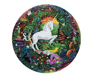 Eeboo- Puzle Redondo, Multicolor (PZFUNG)