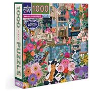 Eeboo - Puzzle 1000 Piezas English Flower Shop - Puzzle Adulto 1000 Piezas de cartón - Dimensiones del Rompecabezas 58,4 cm x 58,4 cm