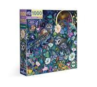 eeBoo Puzzle de 1000 Piezas de jardín Escena Nocturna Florida a la luz de la Luna-Dimensiones: 58,5 x 58,5 cm (PZT726)