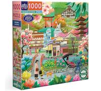 Eeboo - Puzzle de 1000 Piezas en Kioto - Puzzle para Adultos 1000 Piezas de cartón - Tamaño: 58,5 cm x 58,5 cm