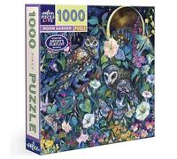 Eeboo - Puzzle de 1000 Piezas para jardín de la luz de la Luna - Escena Nocturna Florida a la luz de la Luna - Dimensiones: 58,5 x 58,5 cm