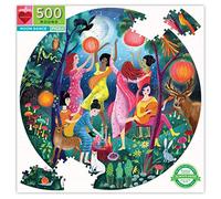 eeBoo- Puzzle Rond 500 pièces Moon Dance Redondo de cartón Reciclado para adultos-58,5 cm de diámetro, Multicolor (0689196510434)