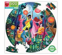 eeBoo- Puzzle Rond 500 pièces Moon Dance Redondo de cartón Reciclado para adultos-58,5 cm de diámetro, Multicolor (0689196510434)
