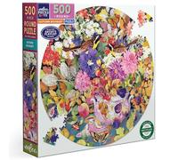 eeBoo Redondo otoño Bouquet - Puzzle Adulto 500 Piezas de cartón - Tamaño x 58,5 cm, Multicolor, 23" x 23" (PZF111)