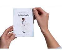 Eedama Decor Invitación comunión niño | Pack 16 invitaciones comunión niño varias opciones | Invitación personalizable para comunión 16 24 o 32 unidades | Pack invitaciones personalizadas (tez oscura)