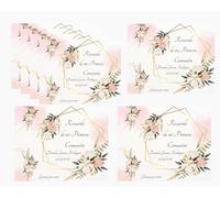 Eedama Decor Recordatorio Mi Primera Comunión | Tarjetas Personalizadas Primera Comunión - Packs 16, 24 y 32 - Formato A7 Horizontal - Recuerdos para Invitados - Diseño Premium
