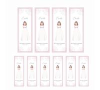 Eedama Decor Recordatorio primera comunión | Marcapáginas comunión diferentes modelos | pack recuerdos niño moreno/rubio/pelirrojo | pack recuerdos niña morena/rubia/pelirroja (niña rubia pelo corto)