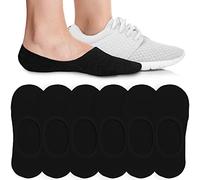 Eedor Calcetines de mujer 3/6/8 pares, finos, invisibles, línea plana antideslizante - negro -