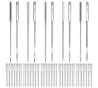 EEEKit 100 Piezas Agujas para Máquina de Coser, 5 Tamaños 65/9 75/11 90/14 100/16 110/18 Aguja Universales de Acero Inoxidable de Máquina de Coser Doméstica