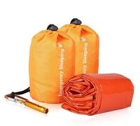 EEEKit Bivy Bag, Pack de 2 Sacos de Dormir de Emergencia Impermeables con Silbato de Supervivencia, Mantas Mylar para Camping Senderismo