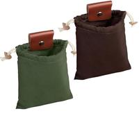 EEEKit Bolsa de Caza de Setas y Hongos, 2 Piezas Bolsas Bushcraft de Lona, Bolsa de Recolección con Cordón y Hebilla para Acampar y Senderismo, Marrón y Verde