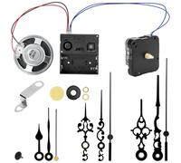 EEEKit Reemplazo de Mecanismo de Reloj con Sonido, 1 Motores a Pilas con Melodía de Hora y 3 Conjuntos de Manecillas para Reparación de Reloj Vintage de Abuelo