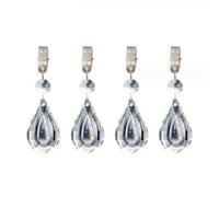 EEfpxwtz Pinzas para manteles, Pesos de Mantel Cristal Transparente | Forma transparente de 1 a 8, 38 mm, 14 mm, decoración de mesa: 10 prismas colgantes de cristal.(Shape-7)
