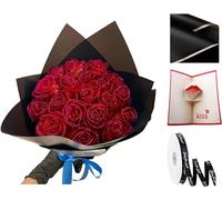 Eeiiey Ramo de rosas artificiales con brillantina (autoensamblaje), ramo de rosas falsas brillantes eternas, regalos de amor para regalo del día de San Valentín, aniversario, compromiso (rojo, 24