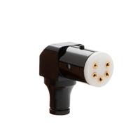 eejinwen 1 Unidad de Conector DIN Hembra de 5 Pines for Tocadiscos, vinilos, LP y Fono, con ángulo de 90 Grados, Compatible con amplificadores y Brazos de Lectura.(L Shape)