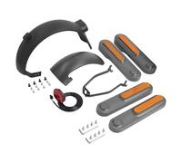 eejinwen Juego de Guardabarros y luz Trasera de Freno for Patinete eléctrico Xiao-mi 4 Ultra, Soporte y Cubierta Decorativa Reflectante.