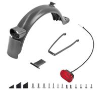 eejinwen Kit de Guardabarros Trasero for Patinete eléctrico Xiao-mi M365 1S Pro PRO2 Mi3, Guardabarros Trasero, luz Trasera, Soporte de Guardabarros Trasero, Piezas de Soporte(Schwarz)