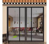 Eejovative Mosquitera Puerta Abatible Aluminio 250x205cm Negro