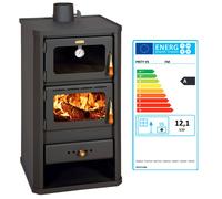 EEK A - Estufa de leña PRITY FM 12,1 kW con horno, estufa de chimenea, calefacci [EEK: A]