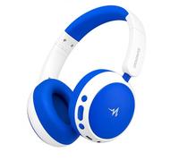 Eekontz Auriculares inalámbricos para niños con cancelación activa de ruido, tiempo de reproducción de 58 horas, Bluetooth 6.0, volumen seguro, auriculares inalámbricos plegables con opción de cable