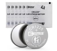 EEMB CR1225 Pila de Botón de Litio 3V, Paquete de 6, Compatible para DL1225 BR1225, para Termómetro, Control Remoto, Reloj, Calculadora, Juguetes Electrónicos
