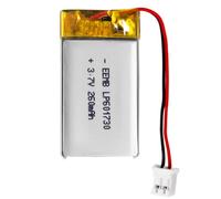 EEMB Lithium Polymer Batería 3.7V 260mAh 601730 Paquete de batería Recargable Lipo con Conector JST para VXI Blue Parrott: confirme la polaridad del Dispositivo y del Conector Antes de Comprar