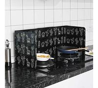 Eeneme Protector de cocina de 3 lados, protección contra salpicaduras, protección contra salpicaduras de aceite, placas contra salpicaduras, protección contra impactos de gas, protección contra