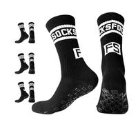 EEPLUYTY Calcetines Futbol Antideslizantes, Calcetines Futbol Hombre,Adecuado Para Fútbol, Baloncesto y Otros Deportes (FR/ES, Números, 39, 47, Regular, Regular, Negro)