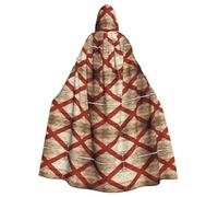 eeprty Bata con capucha para disfraz de cosplay medieval con diseño de bandera del estado de Alabama en grano de madera vieja