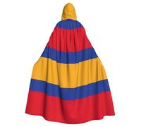 eeprty Bata de la bandera de Armenia, capa larga con capucha para adultos, disfraz medieval de cosplay