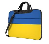 eeprty Bolsa para portátil con estampado de bandera de Ucrania, diseño moderno y retro, ideal como regalo de cumpleaños, Black, 15.6 inch