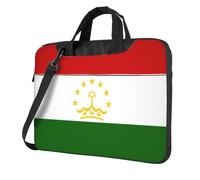eeprty Bolsa para portátil con estampado de la bandera de Tayikistán, diseño moderno y retro, ideal como regalo de cumpleaños, Black, 15.6 inch