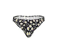 eeprty Calzoncillos de bikini con estampado de margaritas blancas, cómodos, modernos, retro, suaves, elásticos, de poliéster, transpirables, Negro, M