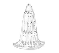 eeprty Capa larga con capucha del alfabeto en lenguaje de señas para adolescentes, espectáculos, teatro, gótico, fantasía, medieval, capa larga