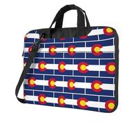 eeprty Colorado State Flag Print - Bolsa para portátil con diseño de bandera del estado de Colorado, moderno, retro, para regalo único de cumpleaños, Black, 15.6 inch