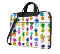 eeprty Colorido estampado de piña elegante bolsa para ordenador portátil moderno retro para su regalo único de cumpleaños, Black, 13 inch