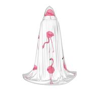 eeprty Flamencos sobre capa blanca con capucha para adolescentes, disfraz de teatro, gótico, fantasía, medieval, capa larga