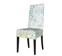 eeprty Fundas de asiento de algas marinas verdes y azules para sillas de comedor, fundas de asiento de cocina, fundas de cojín de asiento antipolvo